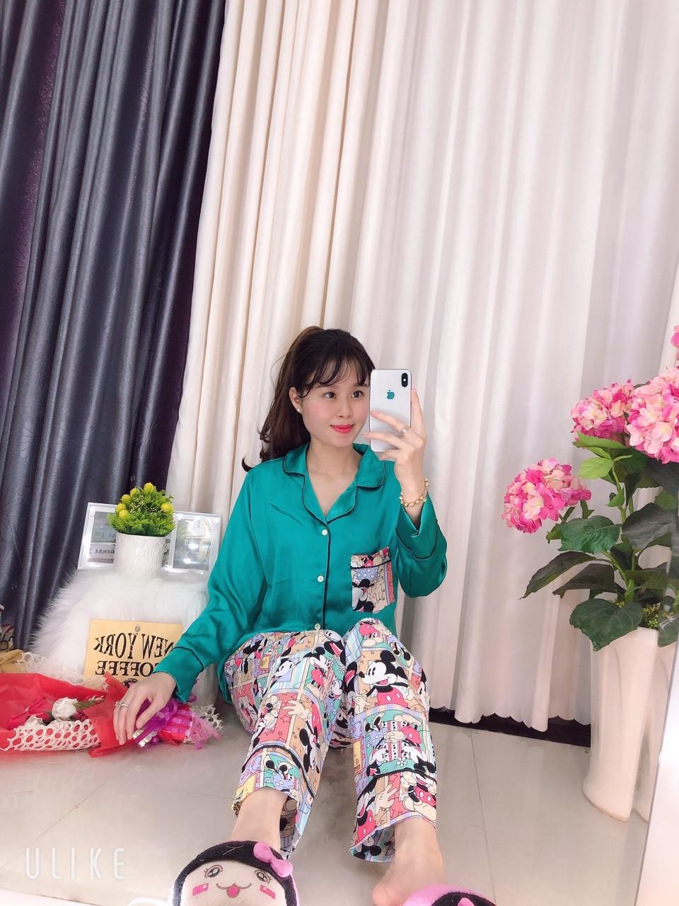 Sét bộ lụa,satin có túi quần-MTB