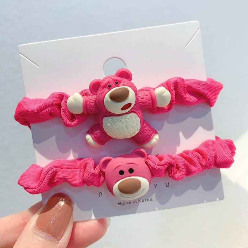 Buộc Tóc Scrunchies Nhún  Gấu Losto