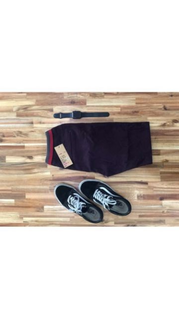 [Hcm]Men's Khaki Shorts with Elastic Waistband, Beautiful Smooth Fabric