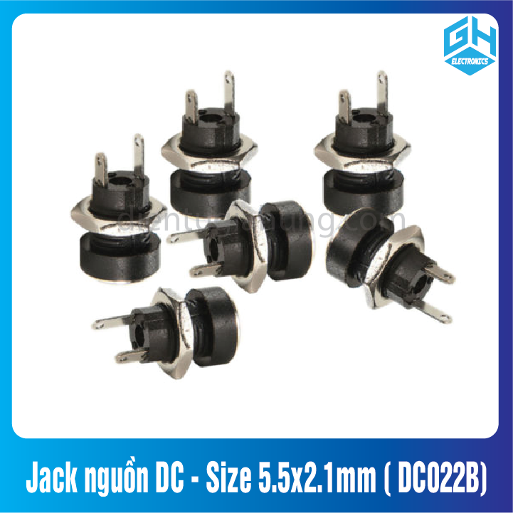 Jack nguồn DC - Size 5.5x2.1mm ( DC022B)set 5 cái