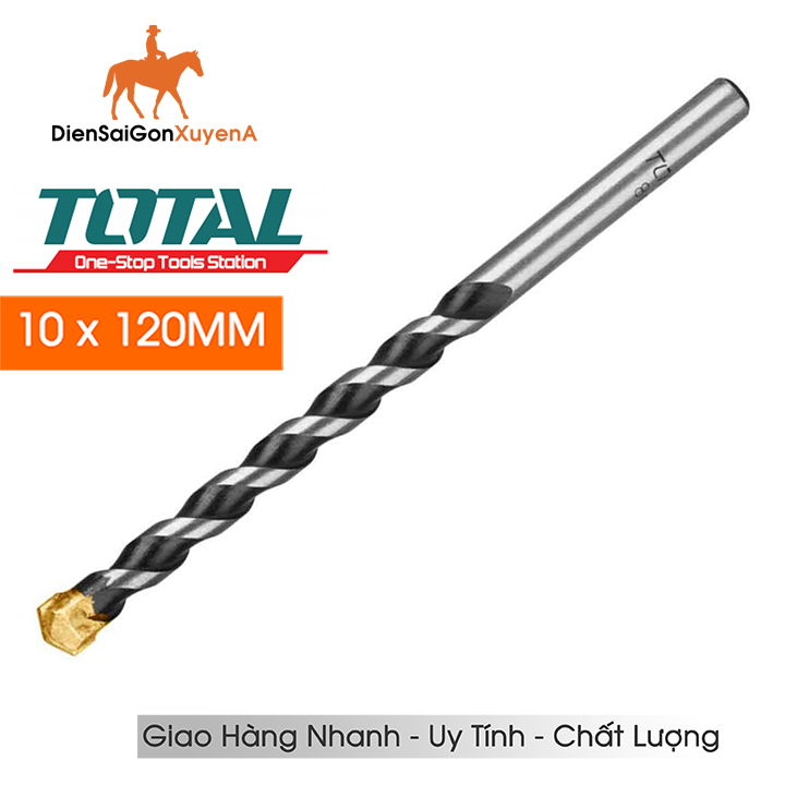 Mũi Khoan Bê Tông Đuôi Trơn 6 li, 8 li, 10 li, 12 li, 16 li - mũi khoan bê tông đường kính 6mm,8mm,10mm,12mm mũi khoan tường TOTAL - Điện Sài Gòn Xuyên Á