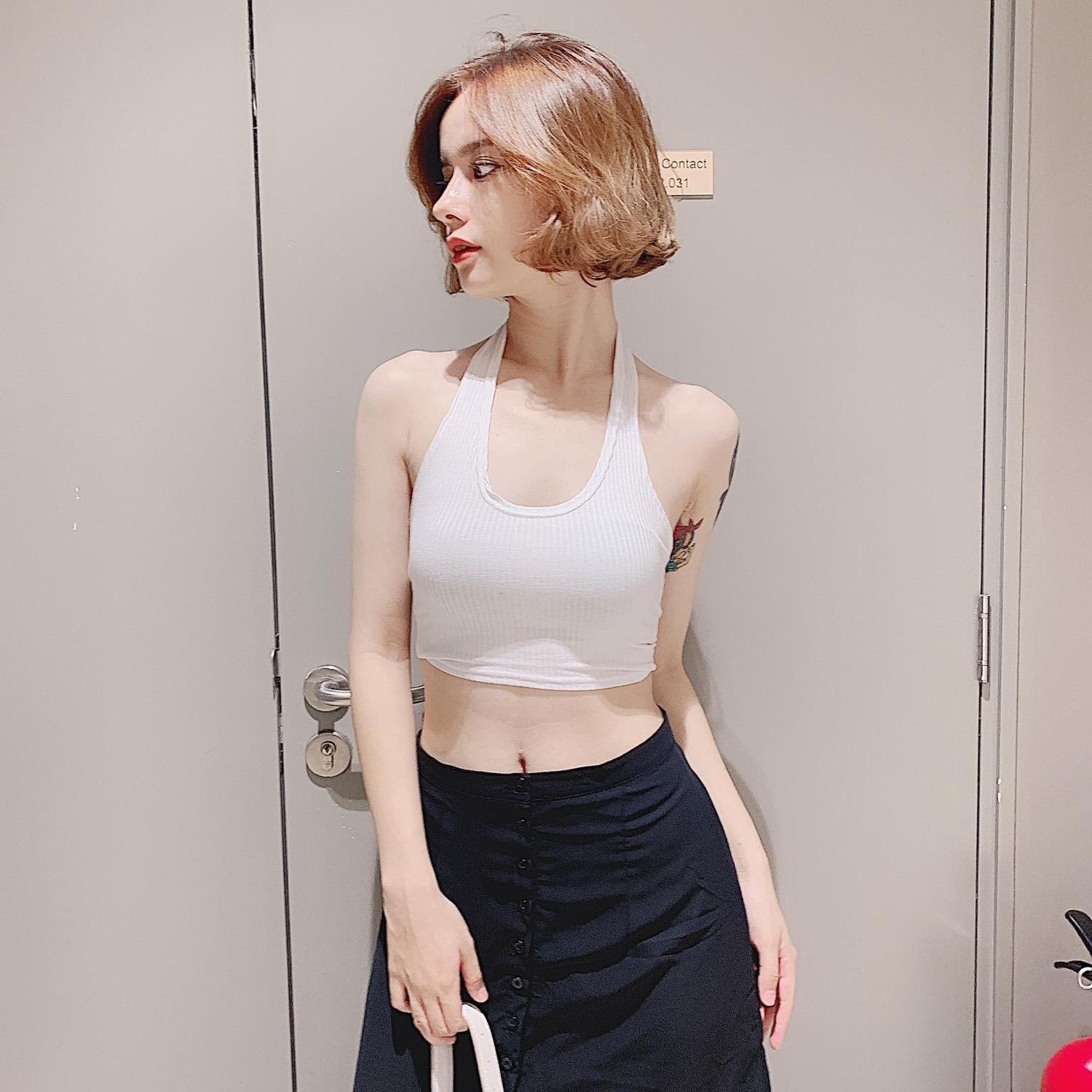 Áo croptop cột eo