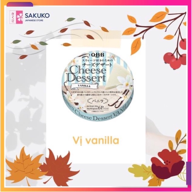 Phô Mai QBB Nhật Bản Cho Bé Ăn dặm Vị Vanilla 90g 6 miếng Date Mới T2
