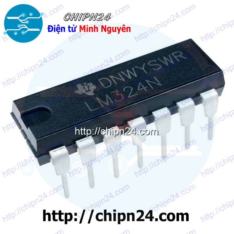 [4 con] (DIP) IC LM324 DIP-14 (LM324N 324)