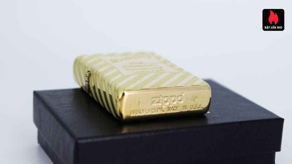 Bật lửa Zippo 49075 - Zippo Vintage Zippo Box Top High Polish Solid Brass