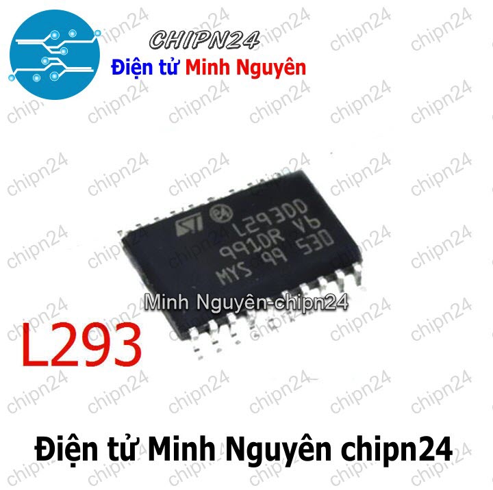 [1 con] (SOP) IC Dán L293 SOP-20 (SMD) (L293D L293DD 293) - HH002221
