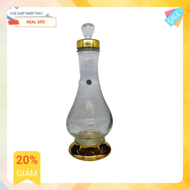 Bình Ngâm Rươu Sâm Thủy Tinh 1.5 Lít Cẩm Đạt Không Van