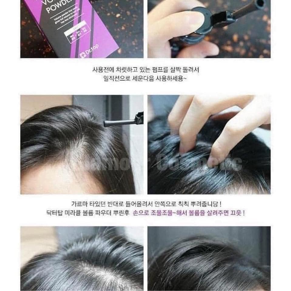XỊT PHỒNG TÓC MIRACLE VOLUME POWDER  DR.TOP