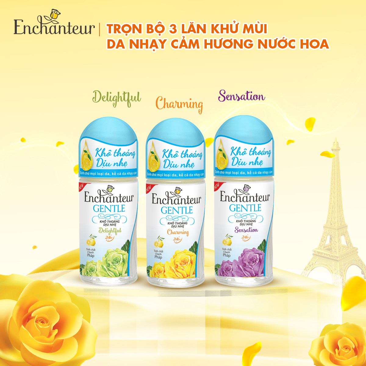 Lăn khử mùi Enchanteur Gentle Charming 50ml