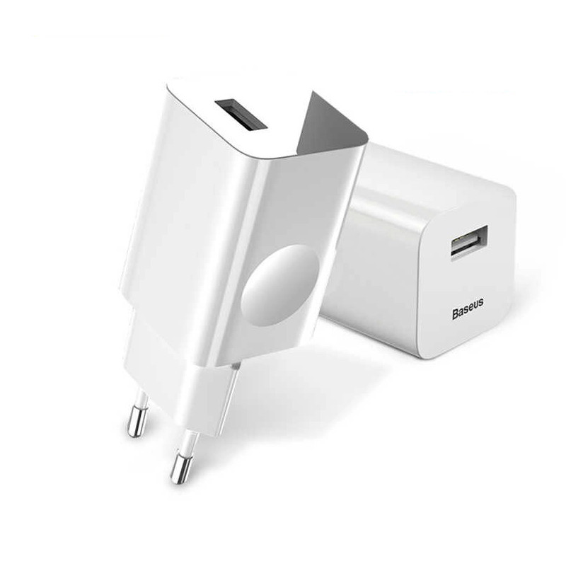 Đầu Sạc Nhanh Baseus 24W (1U-24W-Công nghê PD 3.0) Trắng- Mã Cᴄall-AX02