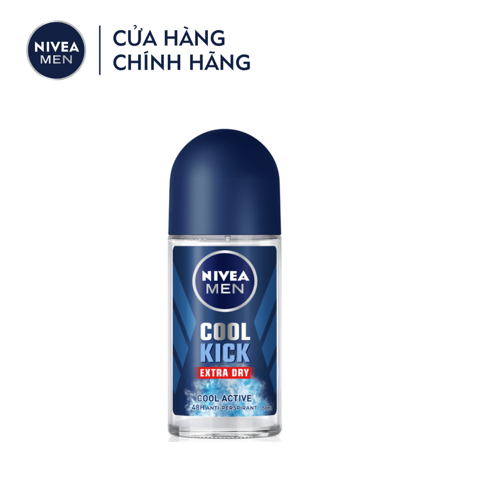 Lăn ngăn mùi NIVEA MEN Cool Kick Mát Lạnh Thơm năng động (50ml/chai)