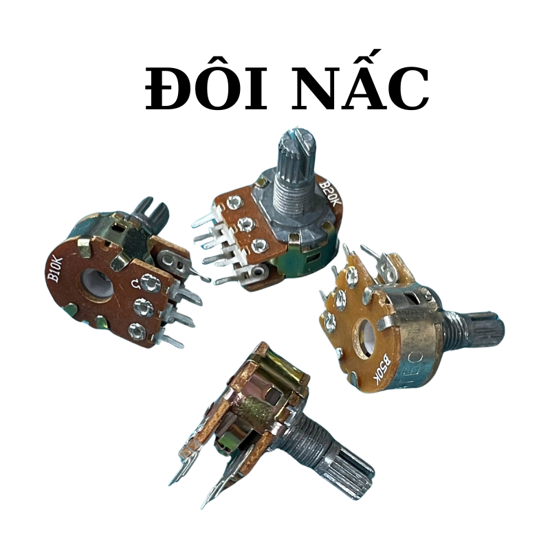 Combo 5 chiếc Biến trở Volum Nấc - khía, triết áp Đôi ( 6 Chân ) - inh kiện điện tử QUỲNH DIỄN