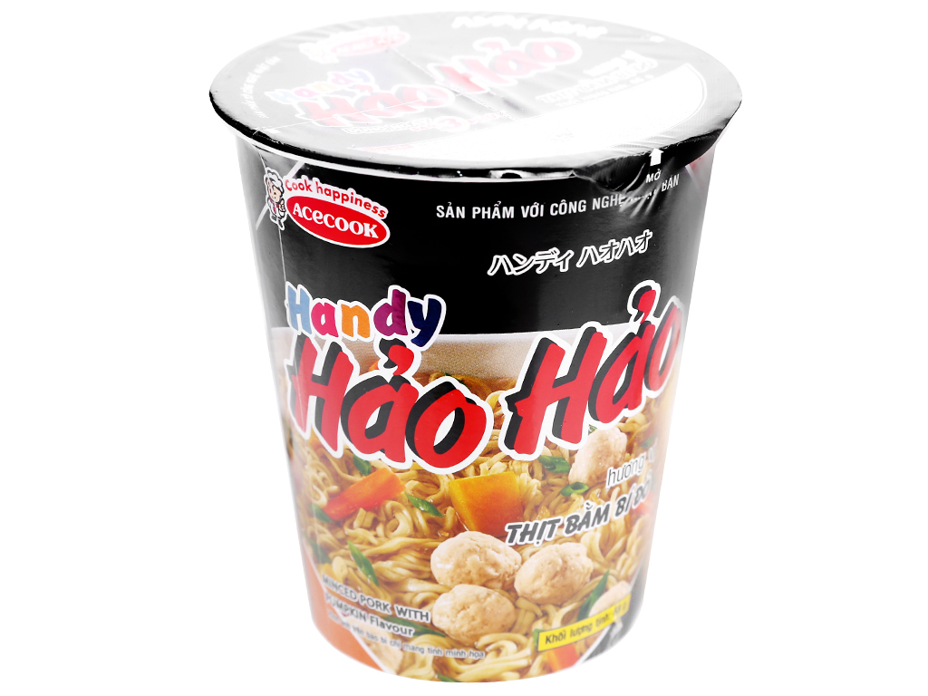 Thùng 24 ly mì Handy Hảo Hảo thịt bằm bí đỏ 68g