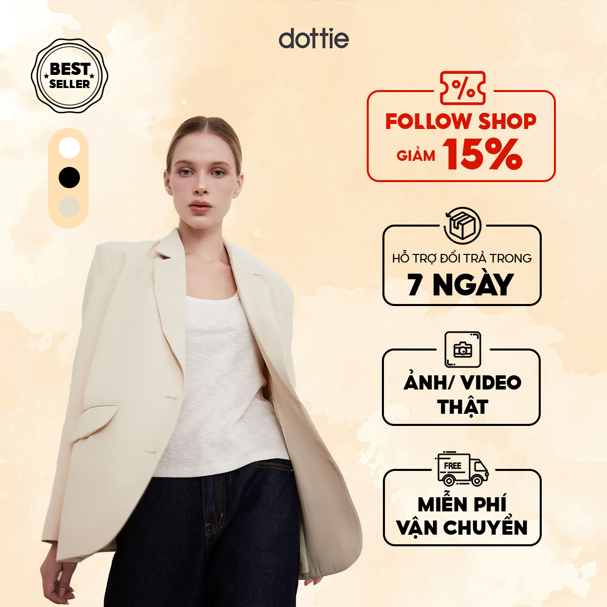 DOTTIE - Áo vest căn bản - T0777