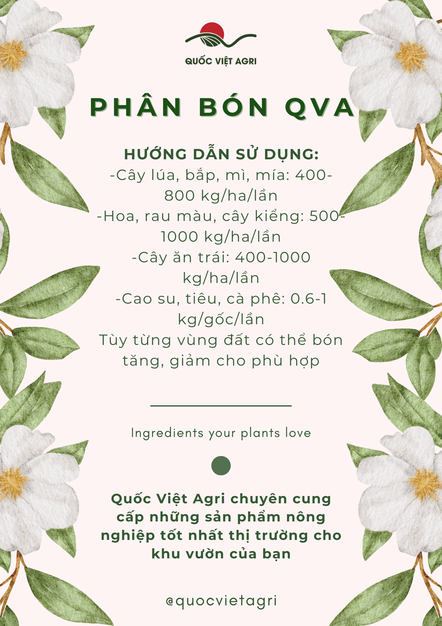 Phân bón QVA Kích rễ - Trái to - Chắc hạt (1kg-3kg)