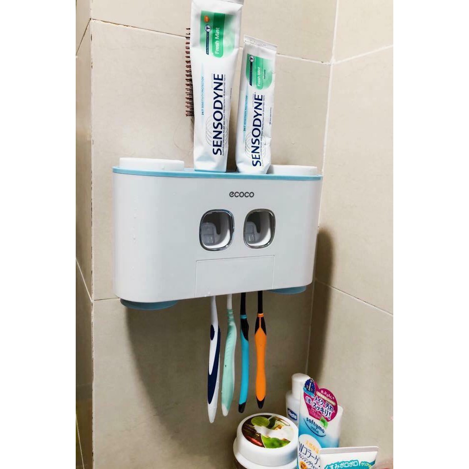Bộ nhả kem đánh răng cao cấp ECOCO tặng kèm cốc
