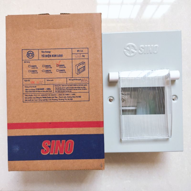 Tủ điện vỏ kim loại chứa 4 Module SINO ( 20x13x6.5 )