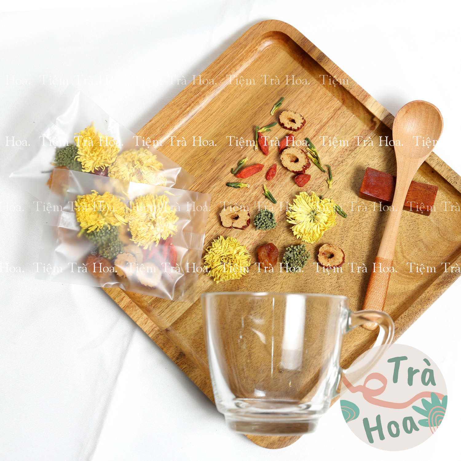 (Set 10 gói)Trà An Thần 6 vị (Hoa Cúc, Kỷ Tử, Táo Đỏ, Tim Sen, Nụ Tam Thất, Nhãn Nhục)