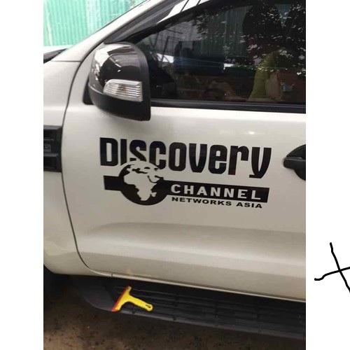 Tem dán sườn xe Dicovery Channel 2 chiếc