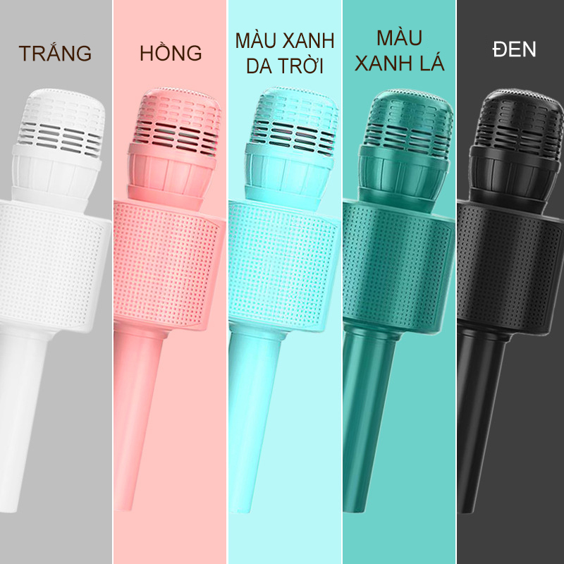 Hot Giảm Mic Hát karaoke kết nối Bluetooth không dây WS-858L, micro không dây, micro karaoke bluetooth, micro live stream, micro không dây bluetooth Đèn Led theo nhạc