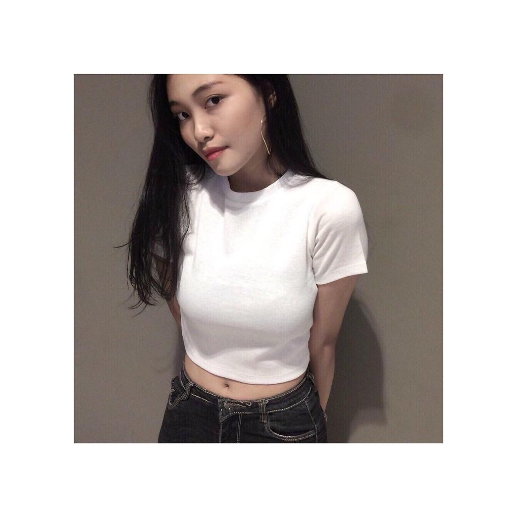 Áo phông crotop cộc tay ôm body