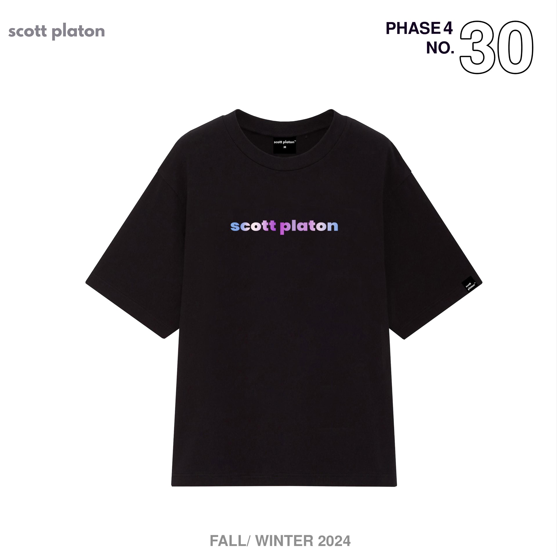 Scott Platon Áo thun Gradient Logo - Chất liệu cotton dày dặn đứng form