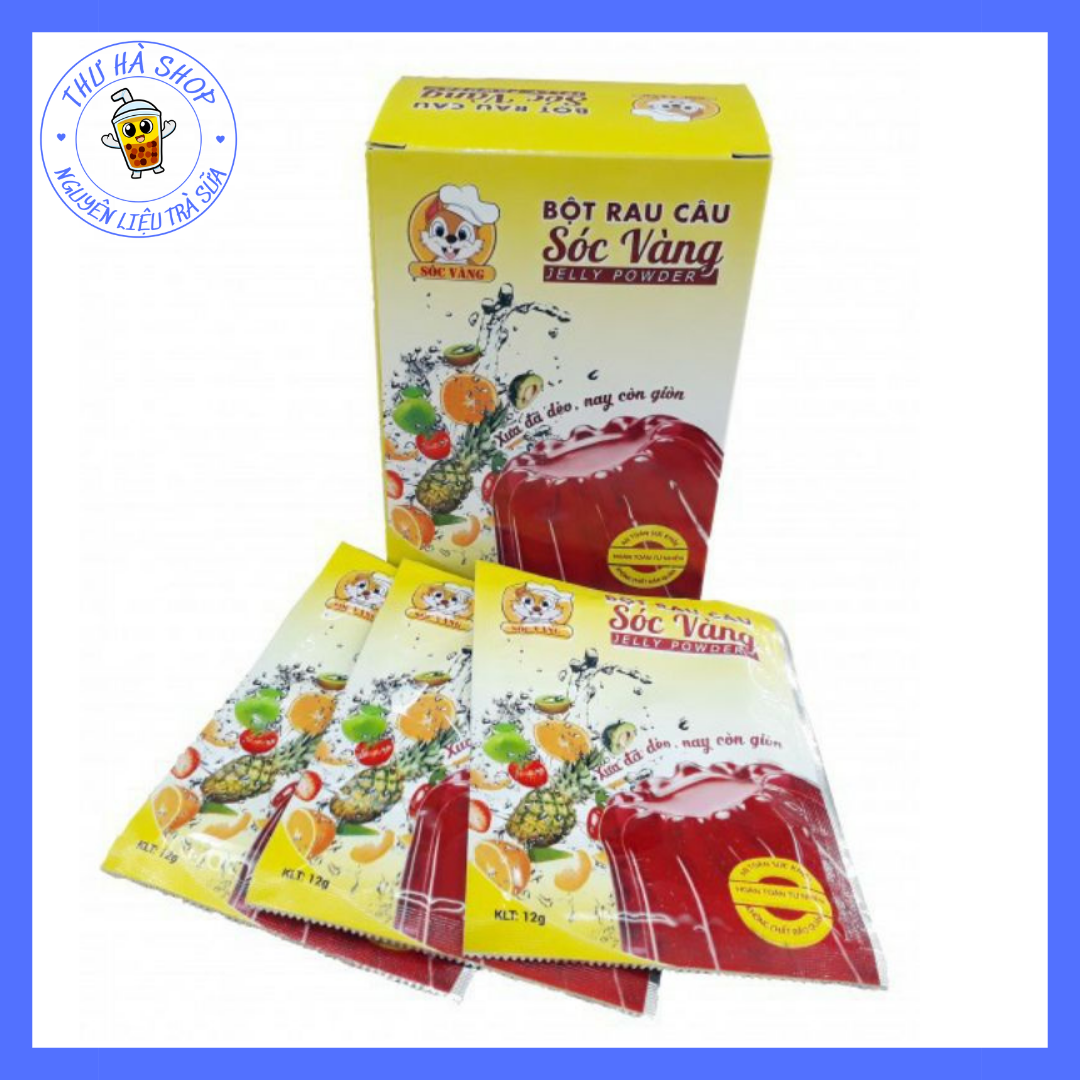 1 gói Bột Rau câu Sóc Vàng 12gr