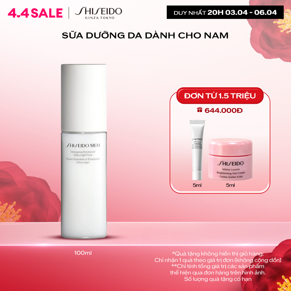 Sữa dưỡng da Shiseido Men Energizing Moisturizer Extra Light Fuild 100ml