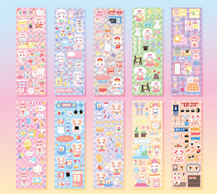 Set 10 sticker dễ thương