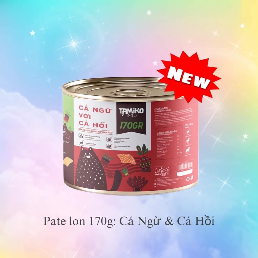 Pate Tamiko lon 170gram cho mèo, dạng thạch