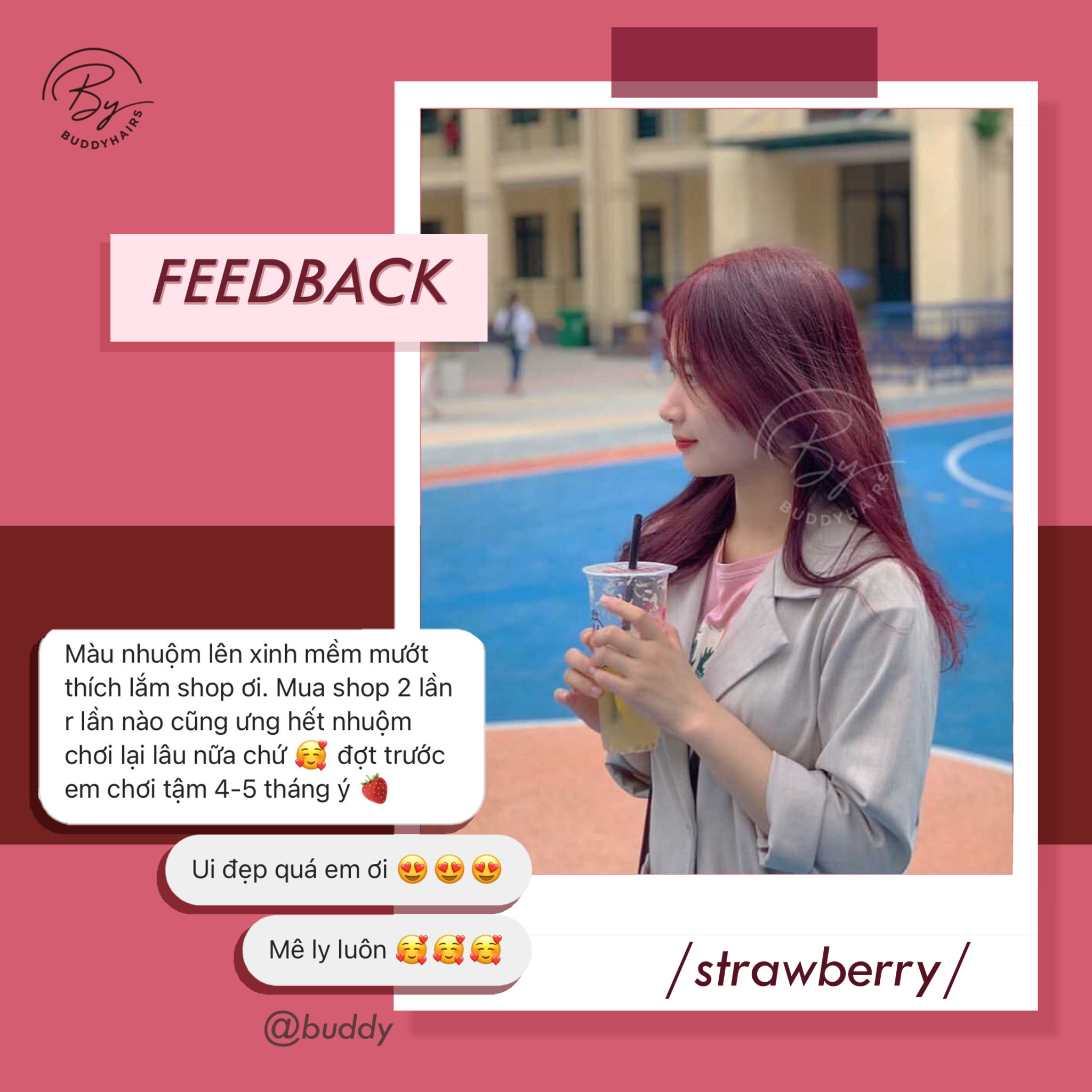 Thuốc nhuộm tóc Strawberry Buddyhairs