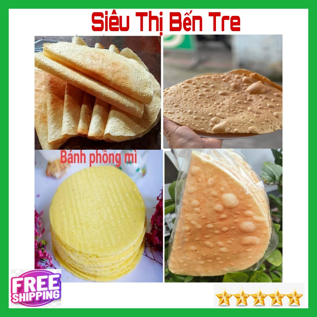Bánh phồng nếp mặn Sơn Đốc Bên Tre loại đặc biệt béo thơm