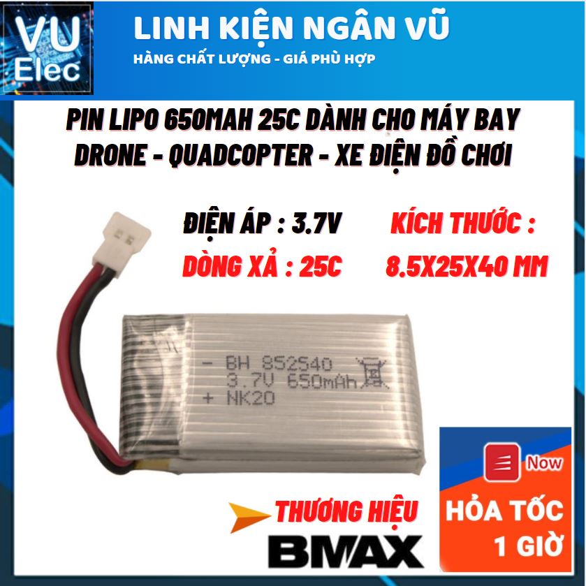 Pin lipo lithium 3.7v 300-1800mah xả 25c dành cho máy bay, xe đua
