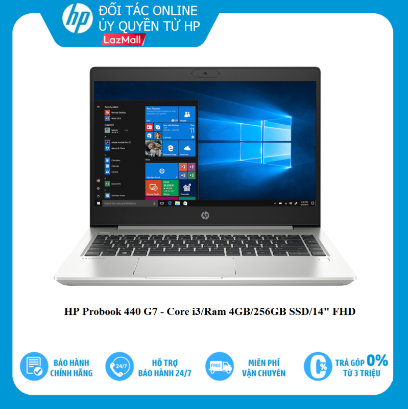 Bảng giá [Voucher 10% Max 1tr5][TRẢ GÓP 0%] Laptop HP ProBook 440 G7 9GQ24PA (i3-10110U/4GB/256GB SSD/14FHD/VGA ON/DOS/Silver) - Hàng chính hãng Phong Vũ