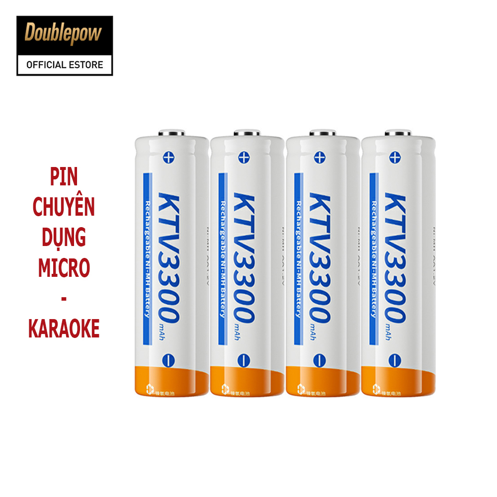 Pin sạc AA 3300mAh Doublepow -Pin chuyên dụng cho Micro Karaoke - - Bảo hành chính hãng