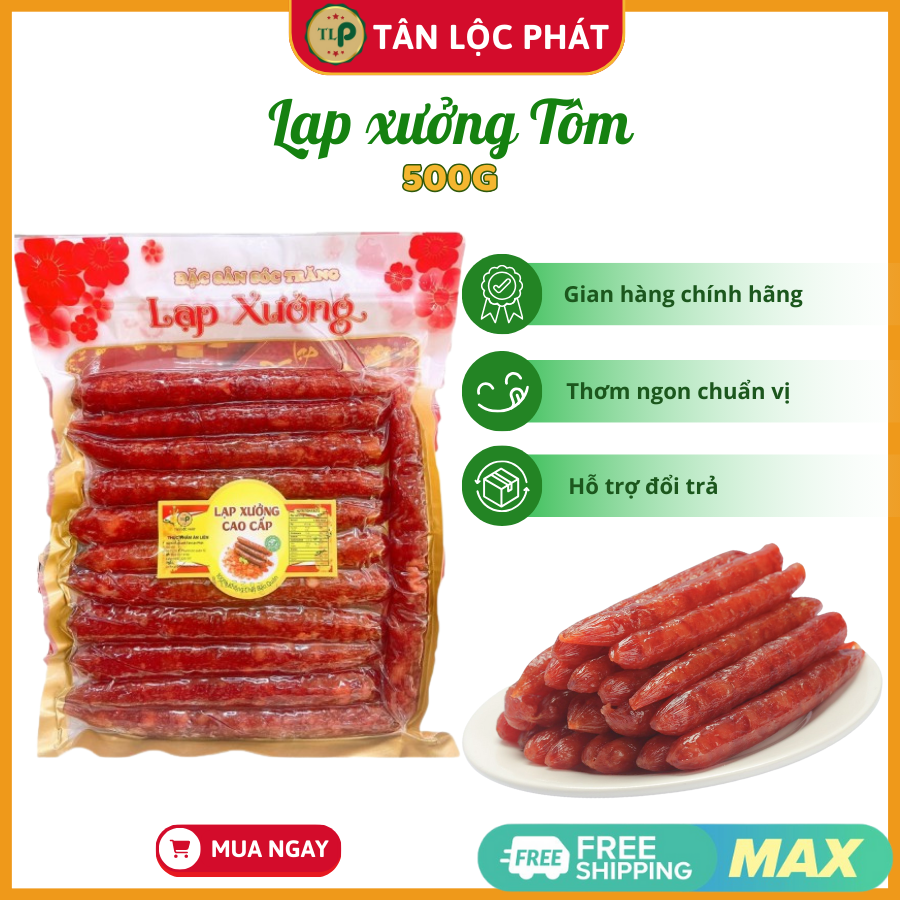 LẠP XƯỞNG TÔM TÂN LỘC PHÁT BỊCH 500G