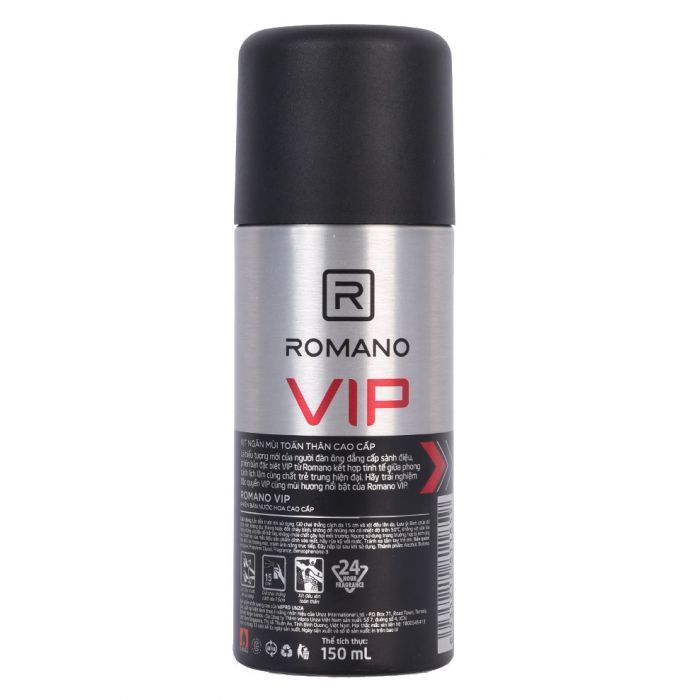 [HCM]XỊT KHỬ MÙI ROMANO VIP 150ML