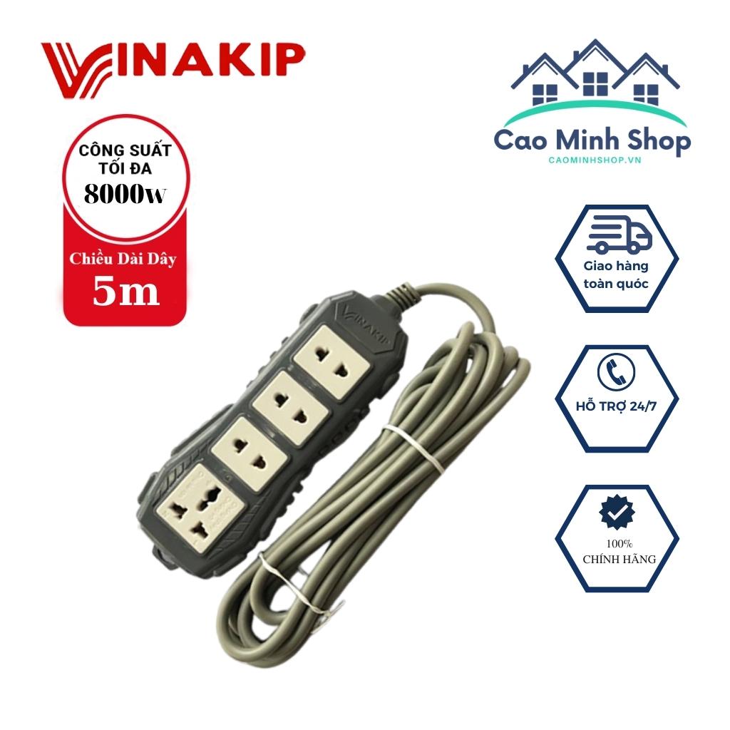 Ổ cắm siêu chịu tải 8000W, chuyên dùng cho bếp điện có công suất lớn Vinakip, ổ dùng được cho 3 bếp, dây dài 5m
