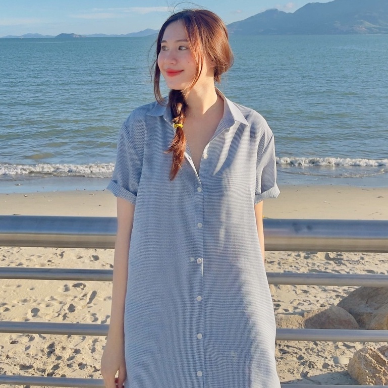Váy Sơ-mi kẻ sọc Fabric Holic