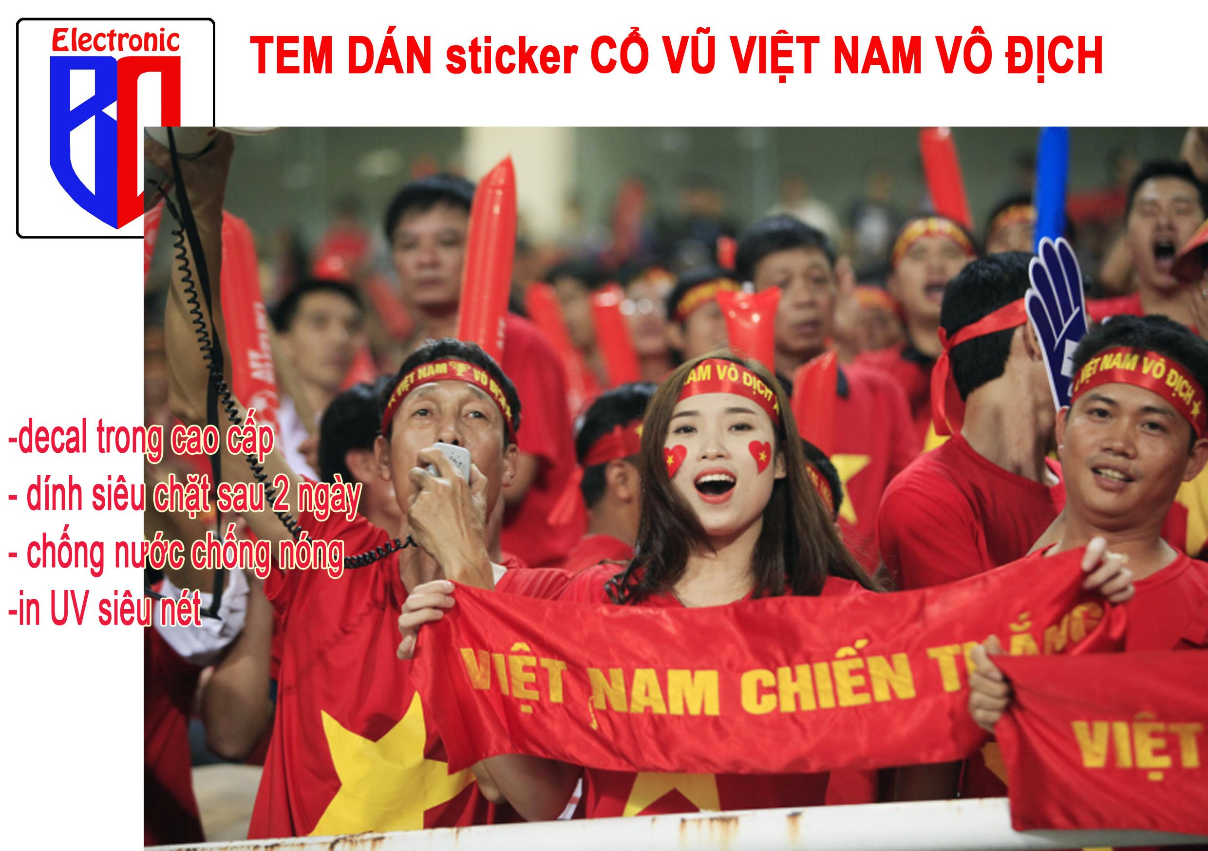 Sticker dán má Quốc kì Việt Nam FULL TẤM