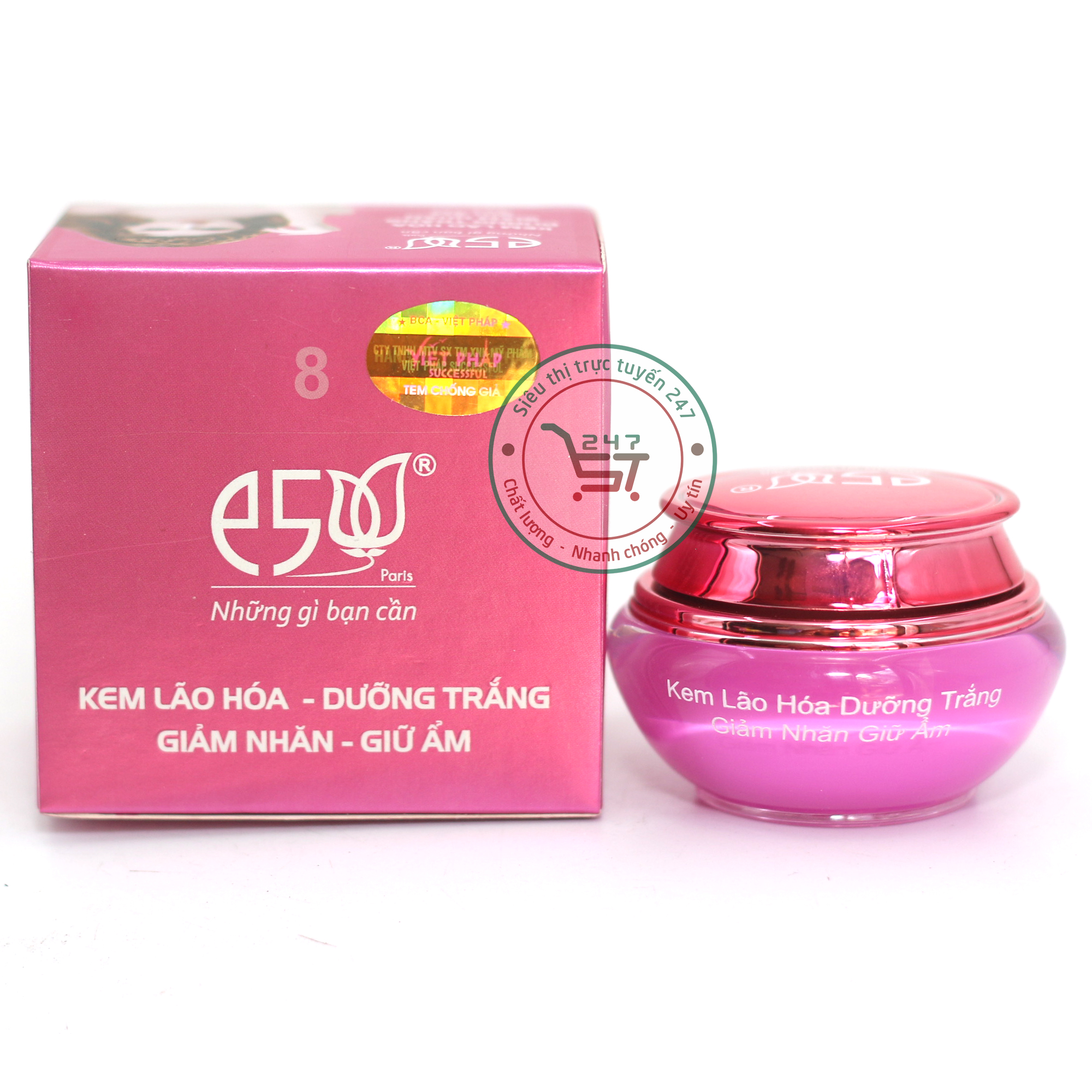 Kem dưỡng Trắng da mặt chống Lão hóa Giảm nhăn Giữ ẩm Se khít lỗ chân lông E5 12g 18g 30g