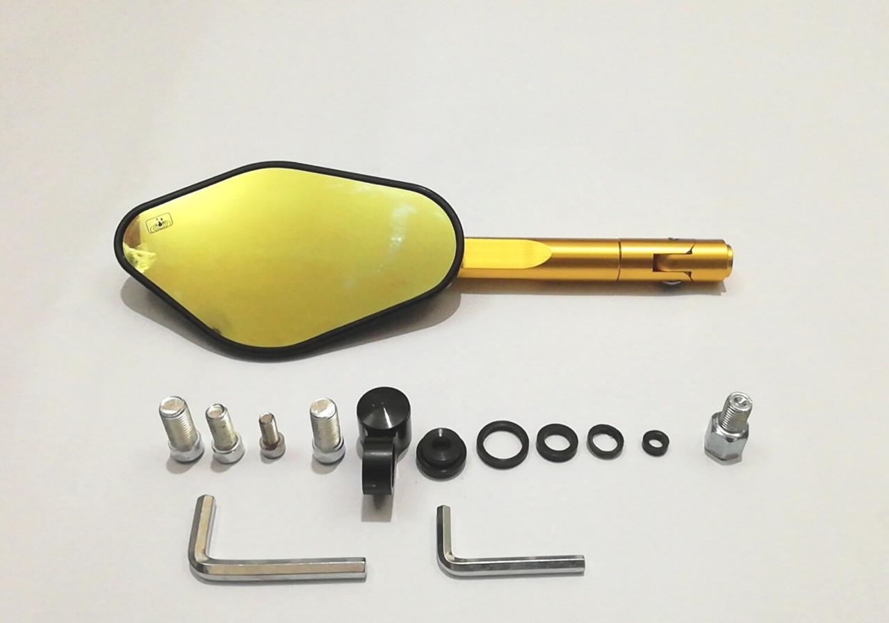 [HCM]Gương Kính chiếu hậu Rizoma Elisse- Tặng kèm bộ chế xoay 360 độ-màu vàng