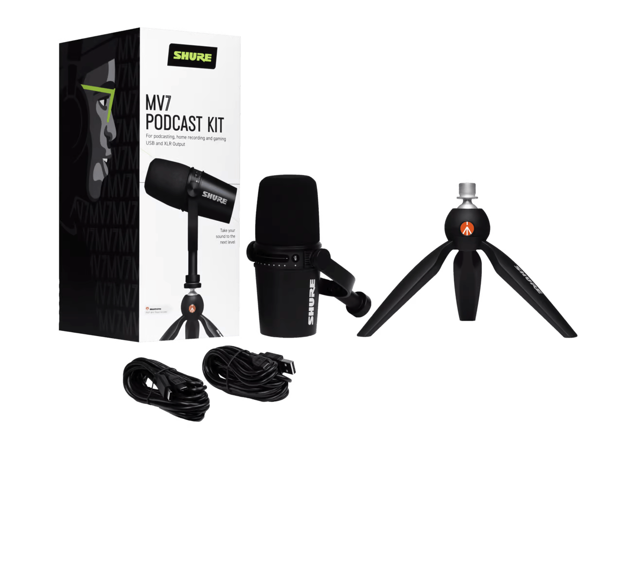 Bộ Micro Shure MV7-K-BNDL (Podcast Microphone) - Hàng chính hãng