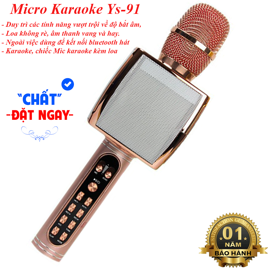 Mua ngay Micro Kèm Loa Bluetooth Karaoke YS-91 Mic Hát Karaoke Hay Hiện Nay. Mua Míc Kraoke Không Dây-YS-91 Phiên Bản Mới. Bảo Hành 1 đổi 1 Sele 50%