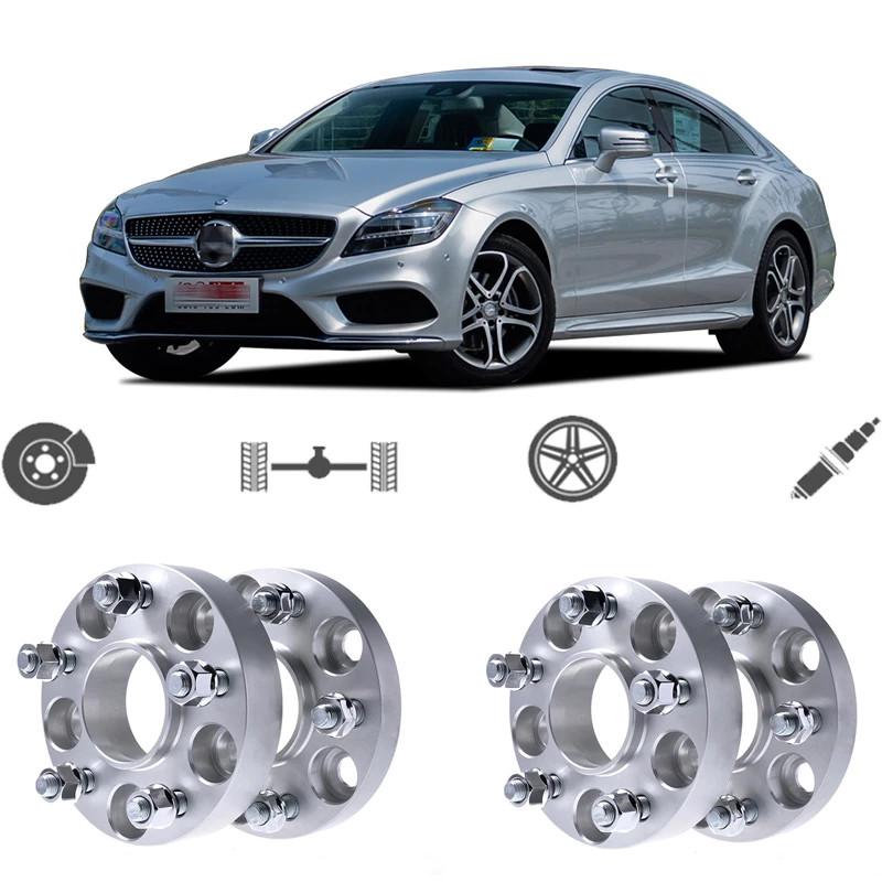 Miếng đệm mơ rộng lốp xe Mercedes C-Class, E-Class, S-Class, A-Class, V-Class, CLA-Class, GLA-Class, GLC-Class, SLC-Class, GLE-Class, GLS-Class, AMG GT (Wheel Spacers). Hợp Kim Nhôm 6061-T6. Độ dày 30mm. Có gờ định tâm