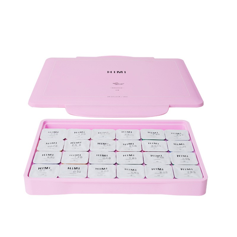 Màu Gouache HiMi dạng thạch bộ 18/24 màu