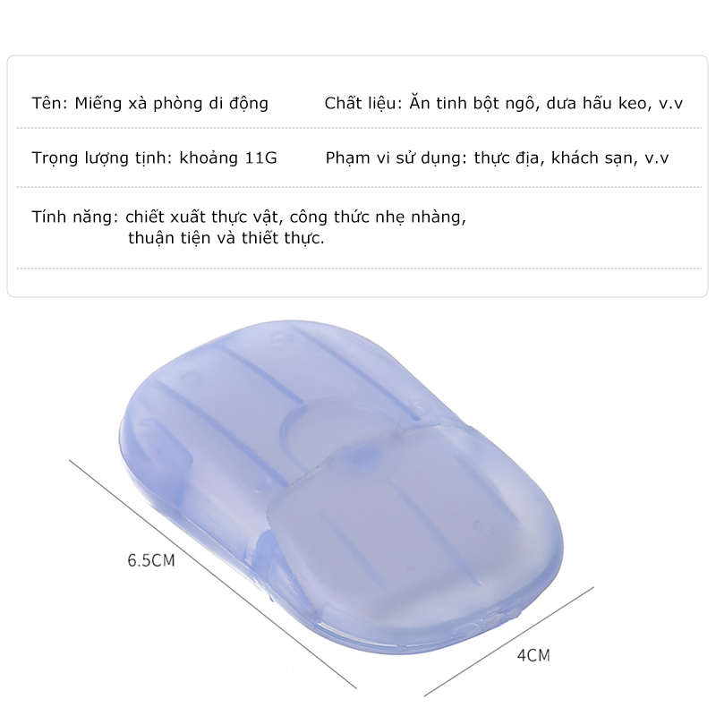 [HCM] Xà Phòng Giấy Dùng 1 Lần,nhỏ Gọn, Tiện Lợi, Dễ Dàng Bỏ Túi Mang Theo(hộp 20 Miếng) CozyZone520