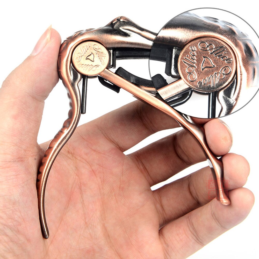 Kẹp capo guitar cá sấu Alice A007G/BR