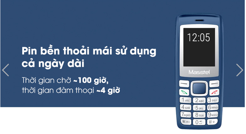 Điện thoại Masstel IZI 120 - Chính hãng (bảo hành 12 tháng)