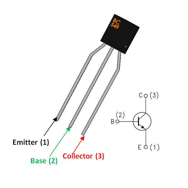 5 TRANSISTOR BC549 C549 NPN 0.1A 30V TO-92